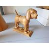Modellhund Holz Modelltier Gliedertier Malervorlage